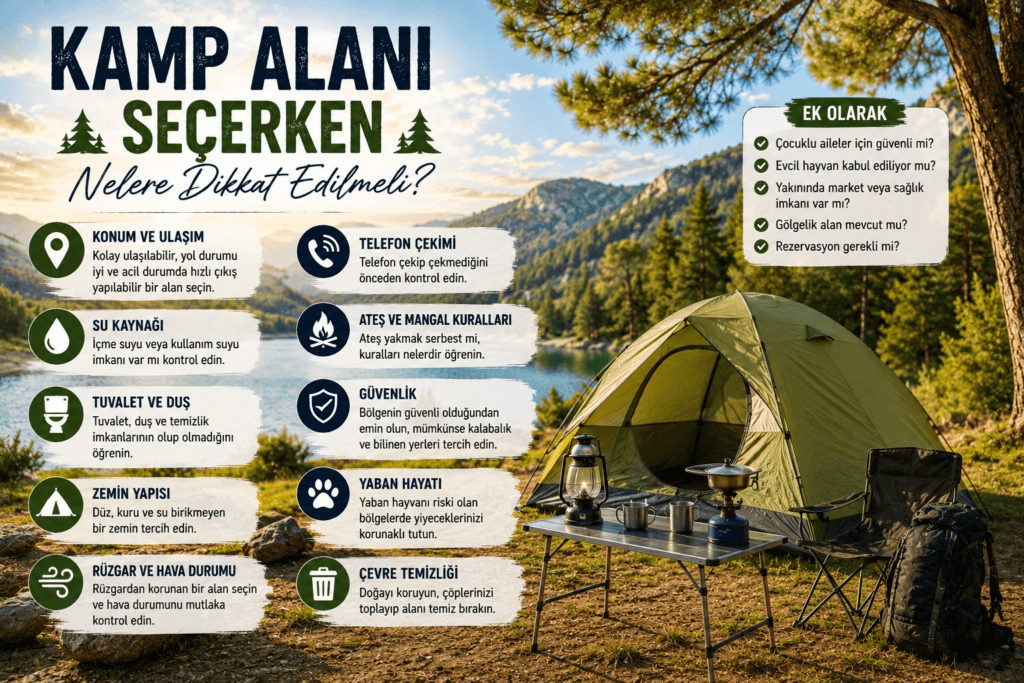 Kamp Alanı Seçerken Nelere Dikkat Edilmeli?