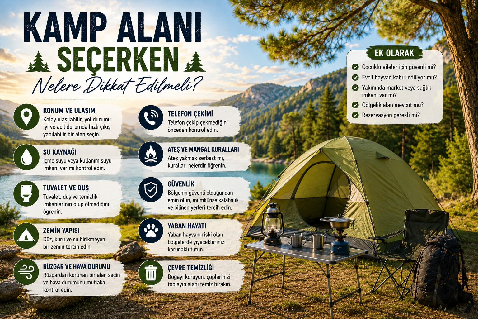Kamp Alanı Seçerken Nelere Dikkat Edilmeli?