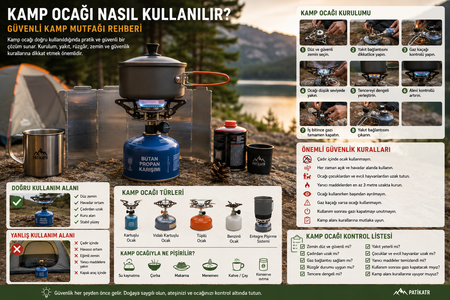 Kamp Ocağı Nasıl Kullanılır? Güvenli Kamp Mutfağı Rehberi