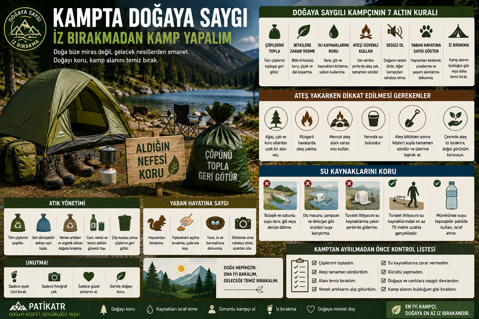 Kampta Doğaya Saygı Rehberi: İz Bırakmadan Kamp Yapma Önerileri