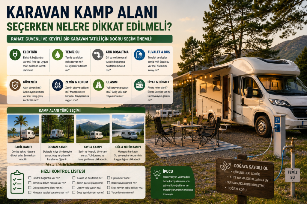 Karavan Kamp Alanı Seçerken Nelere Dikkat Edilmeli?