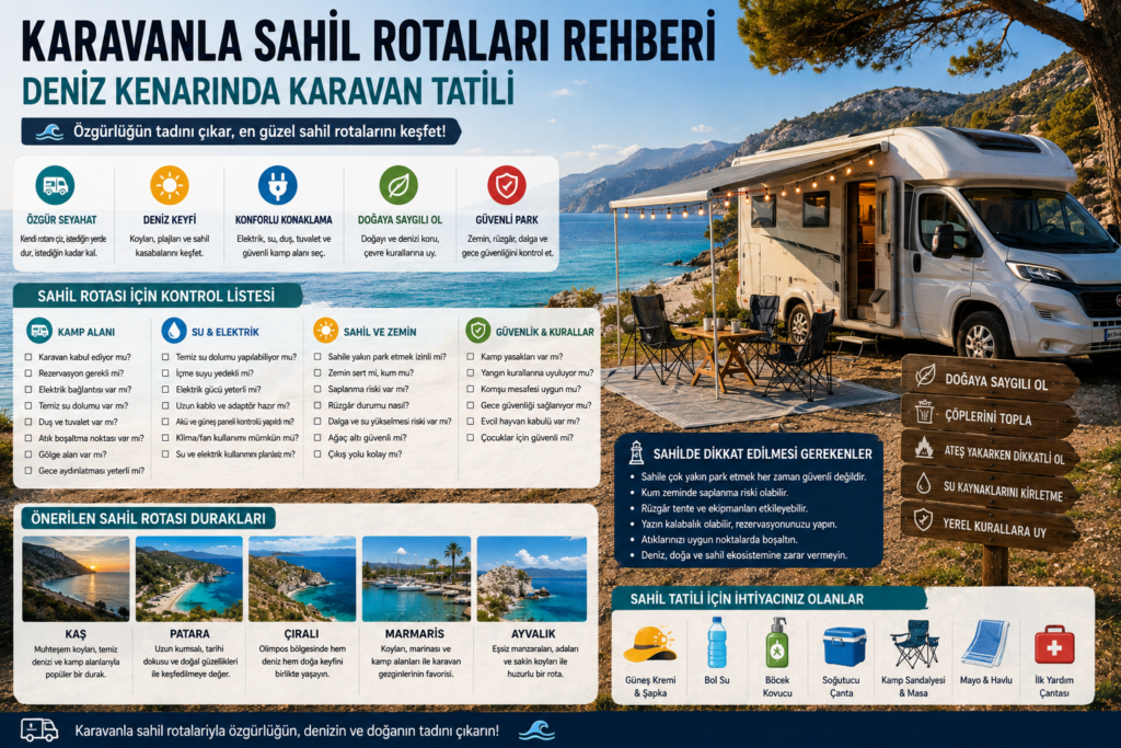 Karavanla Sahil Rotaları Rehberi: Deniz Kenarında Karavan Tatili