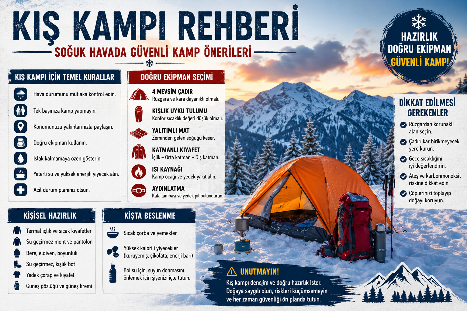 Kış Kampı Rehberi: Soğuk Havada Güvenli Kamp Önerileri